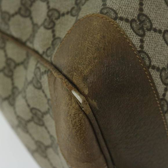 GUCCI Web Sherry Line GG Supreme Hand Bag Beige Red Green 39 018 4183 Auth ai754 - Picture 12 of 16